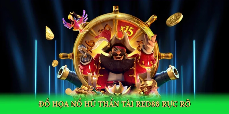 Đồ họa nổ hũ thần tài Red88 rực rỡ